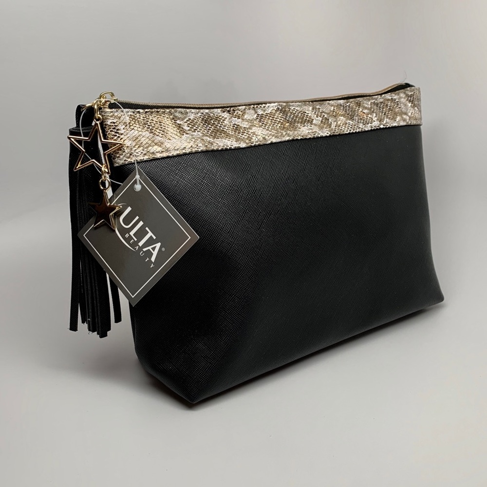 ULTA Beauty Black & Gold Cosmetic Makeup Bag